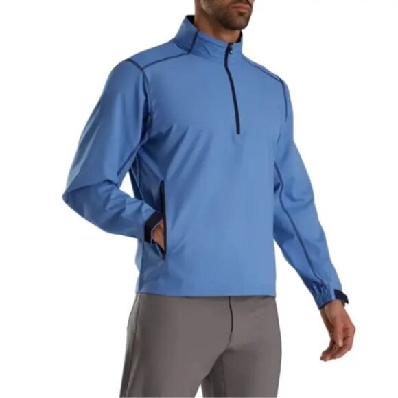 FootJoy Men's Sport 1/2 Zip Performance Golf Windshirt (S) Indigo Blue #28203 - Picture 2 of 14